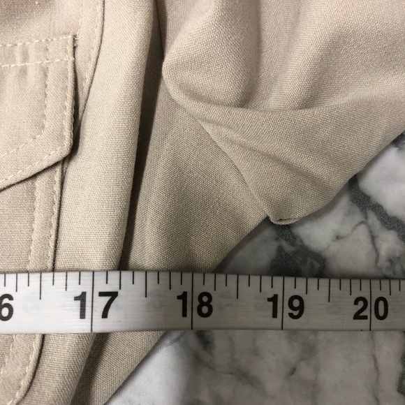 Sandra Darren Beige Trench Style Button Front Dress Size 8 NWT - Picture 4 of 6